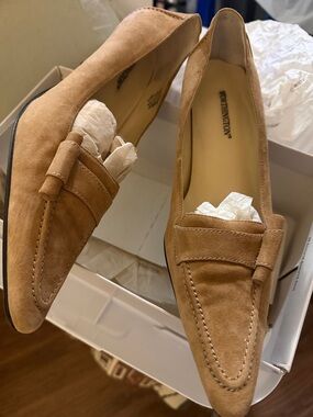 Worthington Camel Suede Slip-On Loafers